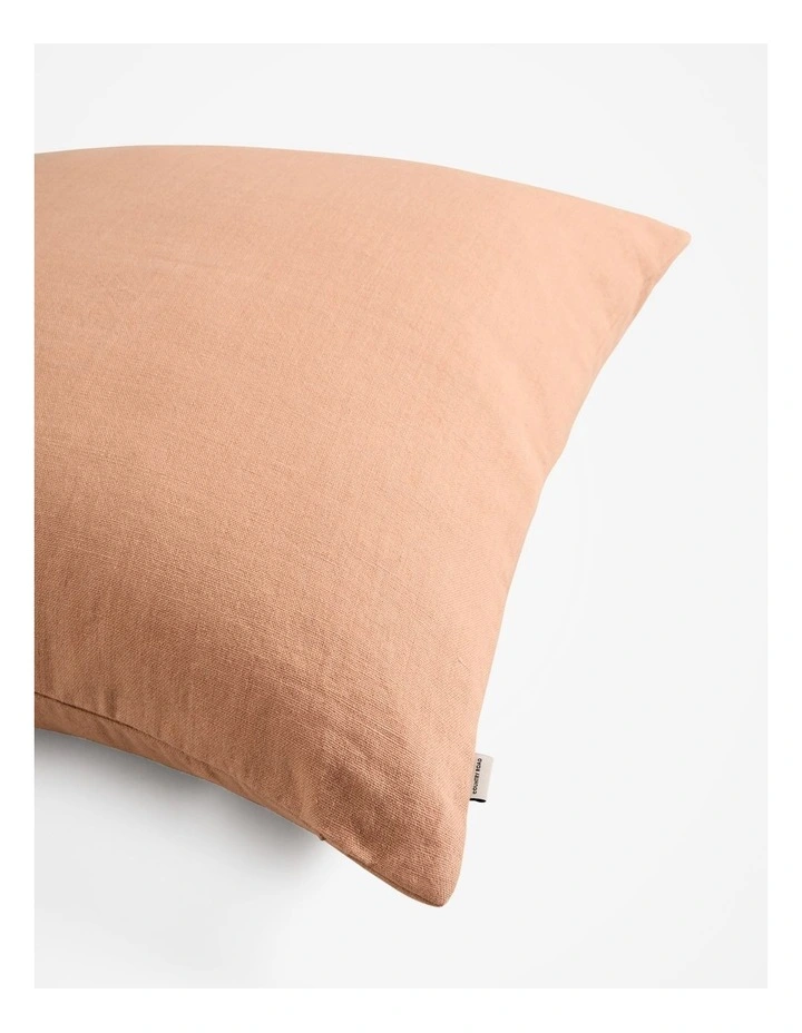 Cove Linen Cushion 60x60 in Faded Terracotta image 3