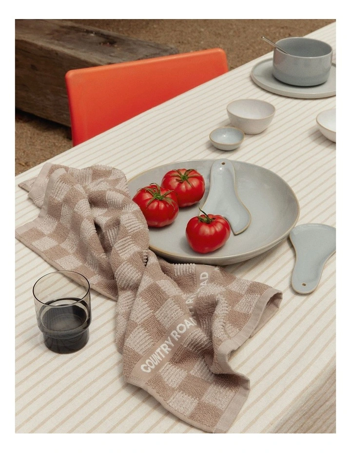 Australian Cotton Erin Tea Towel Pack Of 2 in Mineral Blue image 2
