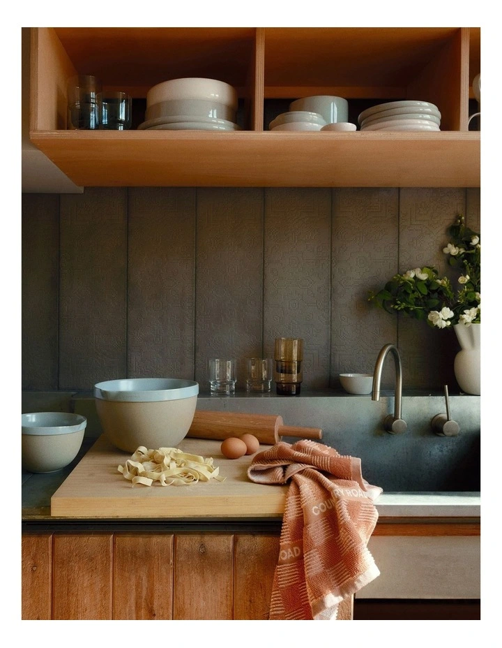 Erin Australian Cotton Tea Towel Pack of 2 in Faded Terracotta image 2