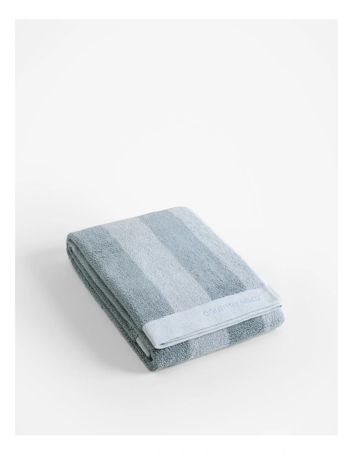 Country Road Eve Australian Cotton Bath Towel in Mineral Blue | MYER
