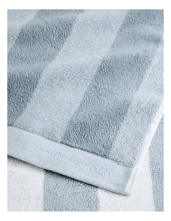 Country Road Eve Australian Cotton Bath Towel in Mineral Blue | MYER