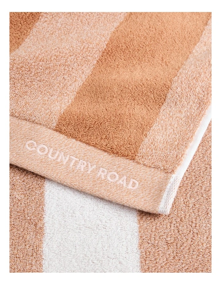 Country Road Eve Australian Cotton Bath Sheet in Faded Terracotta | MYER