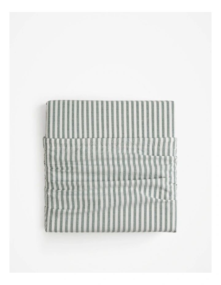 Country Road Brae Australian Cotton Stripe King Quilt Cover In Bermuda