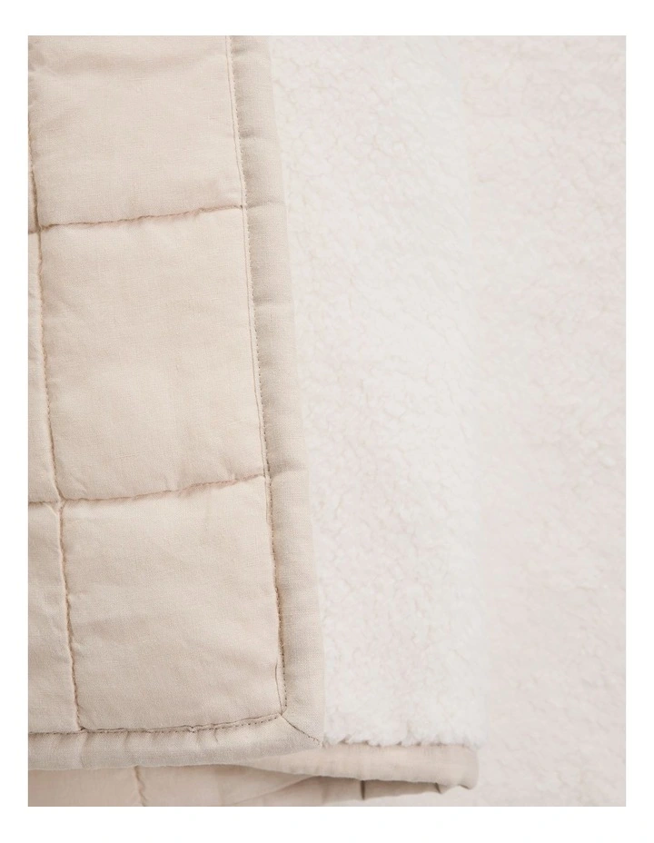Sarra Sherpa Throw in Natural image 3