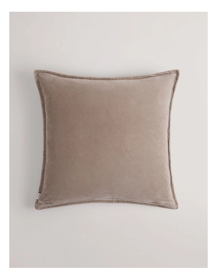 Pia Organically Grown Cotton Velvet Cushion 55x55 in Mushroom image 4