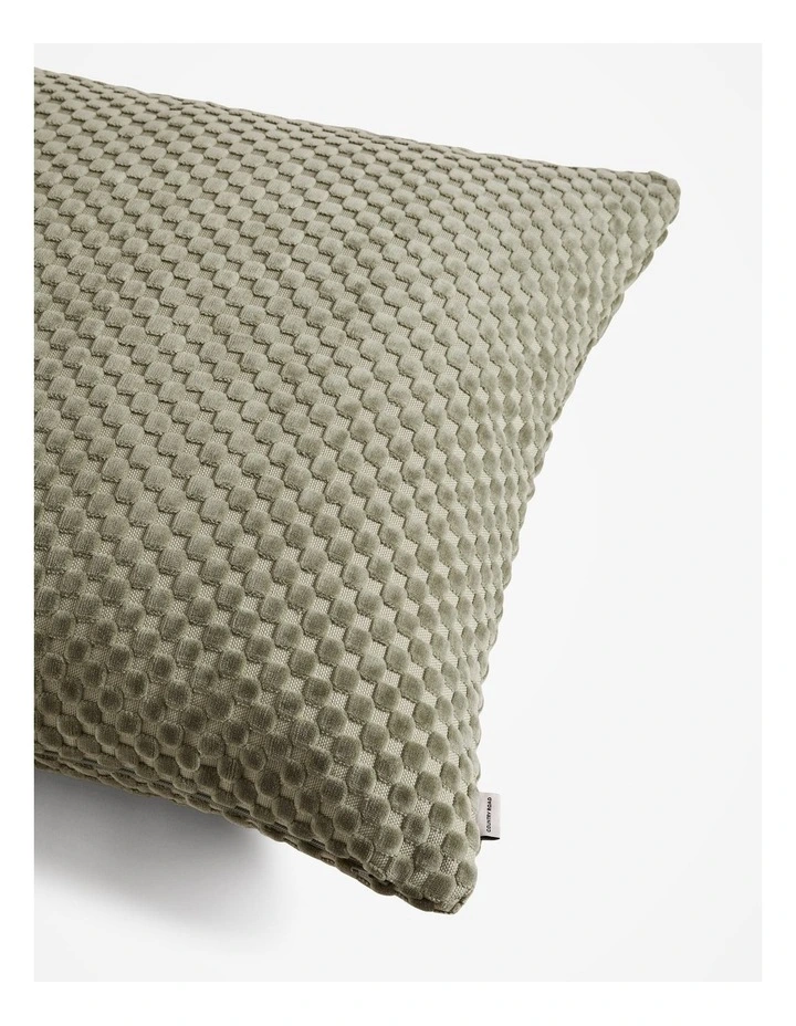 Check Velvet 55x55 Cushion in Sage image 4