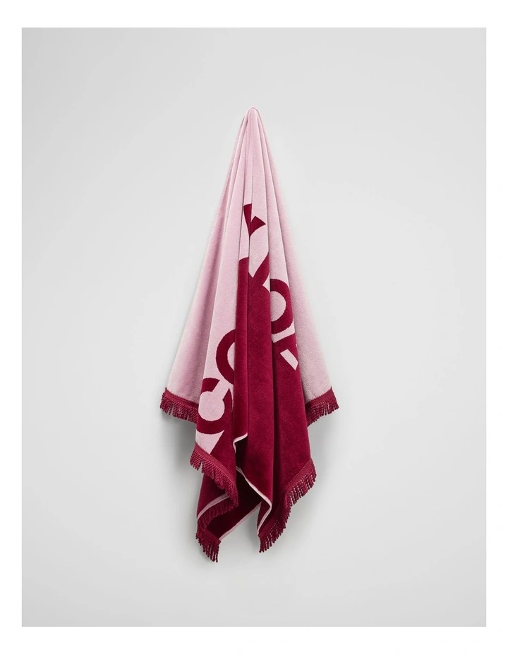 Country Road Kos Verified Australian Cotton Beach Towel In Cherry MYER