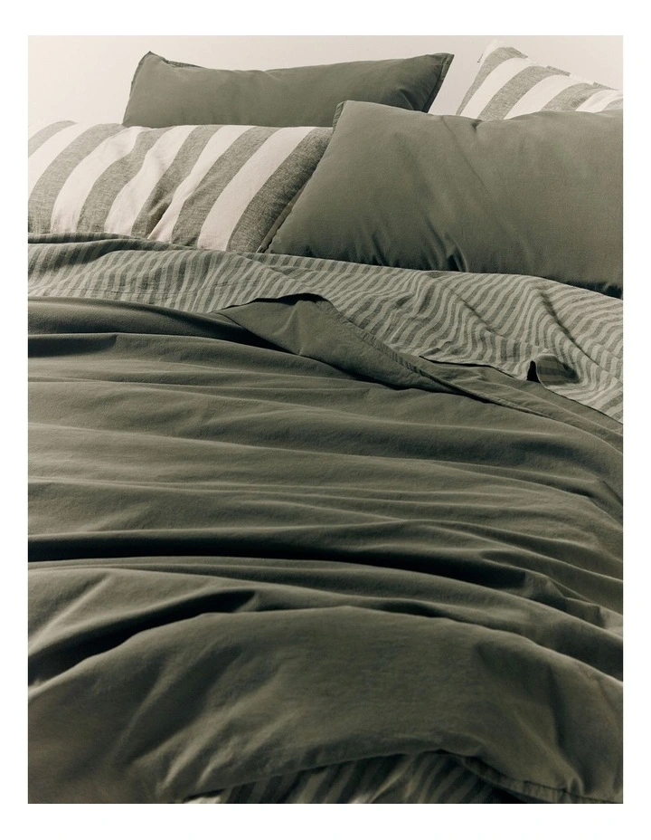 Brae Australian Cotton Queen Quilt Cover in Juniper image 2