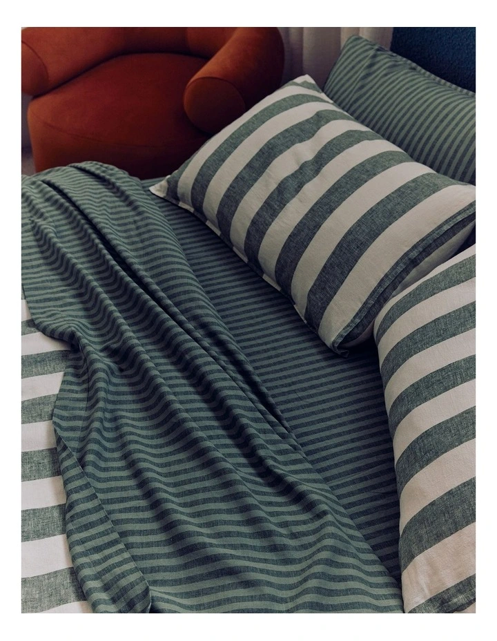 Harlow Standard Pillowcase Pair in Juniper image 2