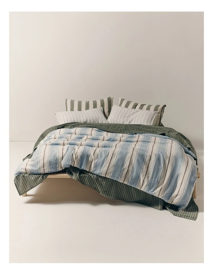 Rocco Queen Quilt Cover in Lake image 4