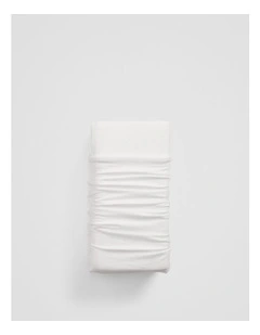 Laila King Fitted Sheet in Snow