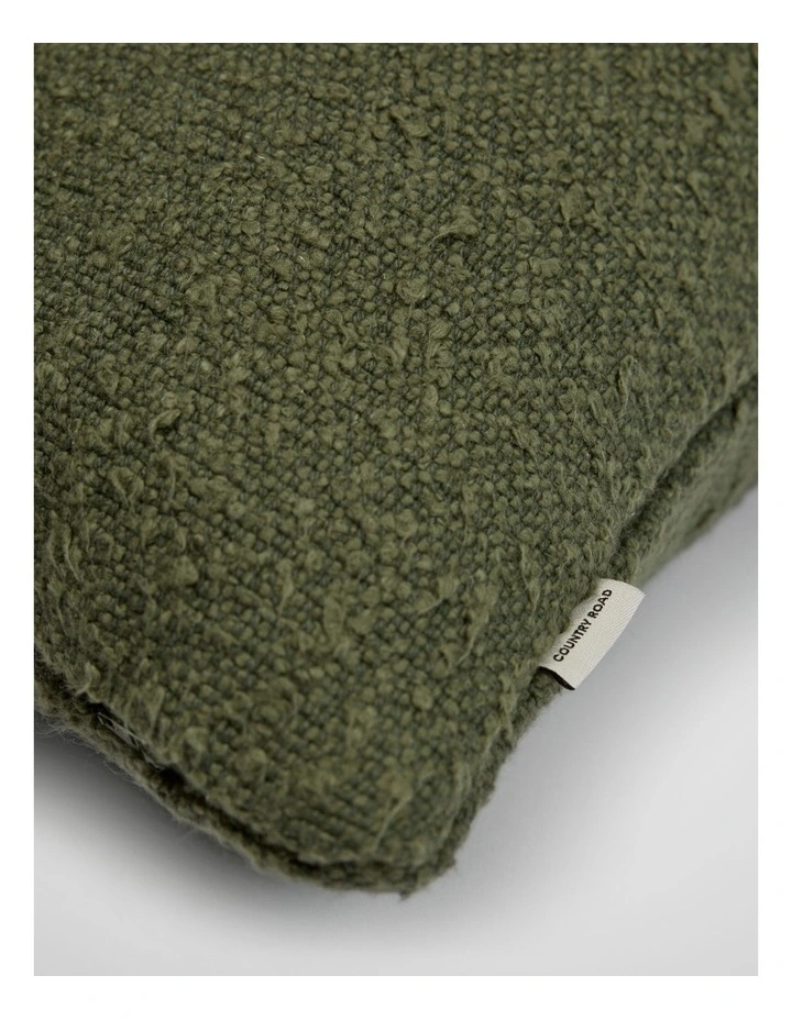 Marley Organically Grown Cotton 60x60 Cushion in Juniper image 2