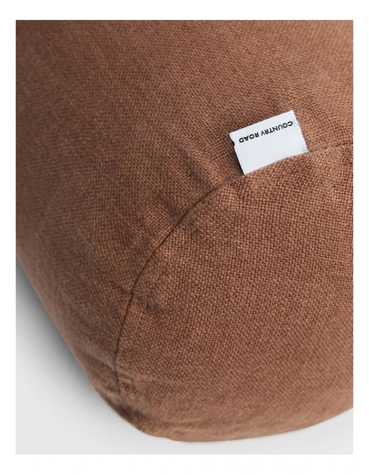 Ines Linen Bolster 65x18x18 Cushion in Chestnut image 2