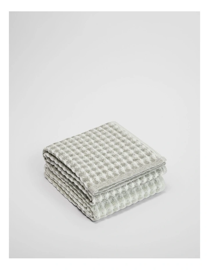Meeka Australian Cotton Tea Towel Pack Of 2 in Juniper image 1