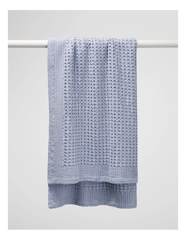 Eden Waffle Throw in Lake image 1