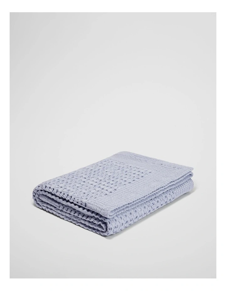Eden Waffle Throw in Lake image 2