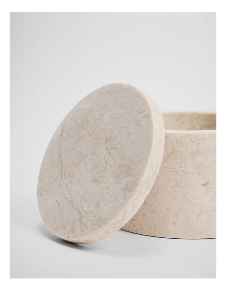 Loft Marble Round Storage in Beige image 2