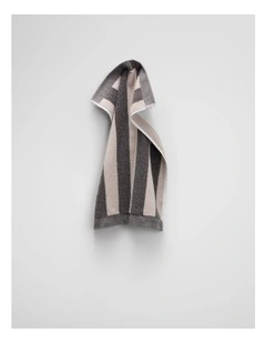 Eve Australian Cotton Hand Towel in Charcoal Sand