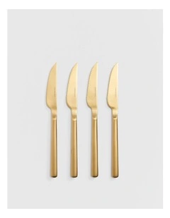 Nolan Steak Knife Set Of 4 in Soft Gold