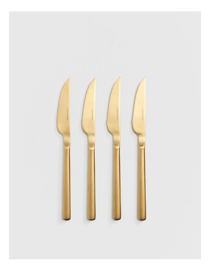 Nolan Steak Knife Set Of 4 in Soft Gold image 1