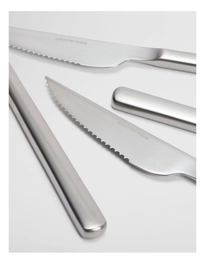Nolan Steak Knife Set Of 4 in Brushed Steel image 2
