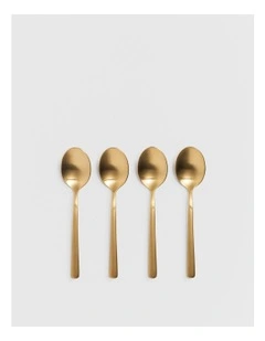 Nolan Teaspoon Set Of 4 in Soft Gold