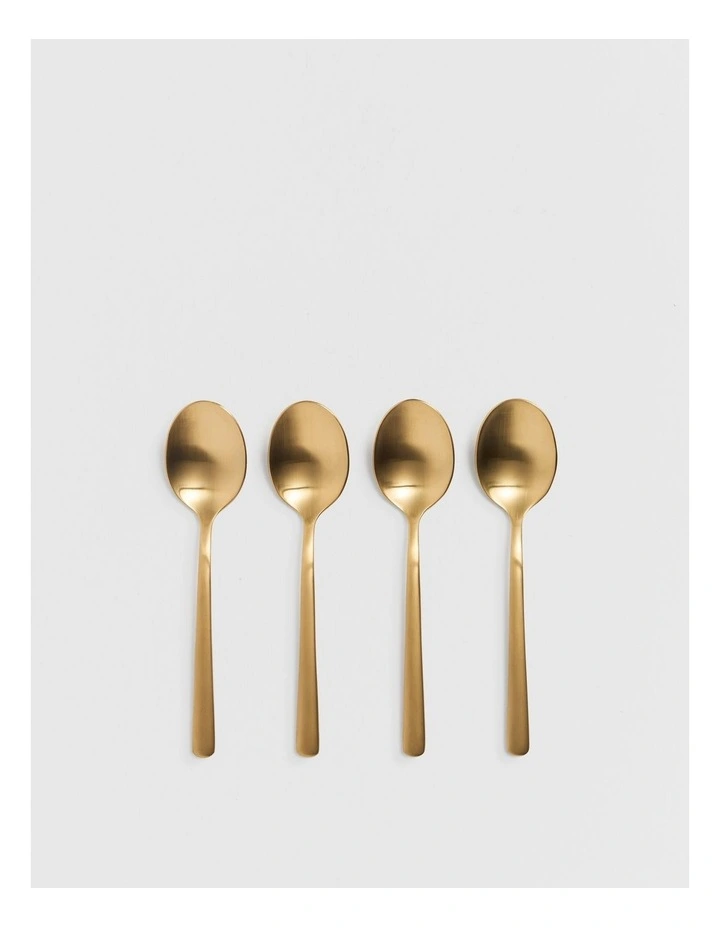 Nolan Teaspoon Set Of 4 in Soft Gold image 1