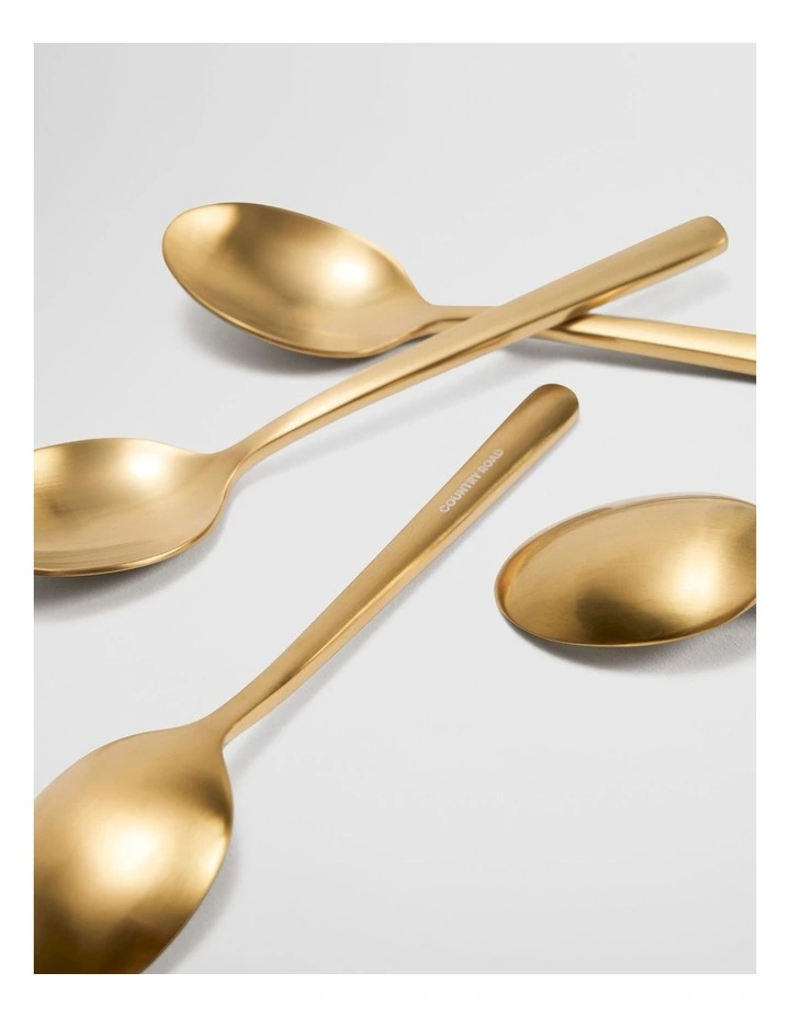 Nolan Teaspoon Set Of 4 in Soft Gold image 2