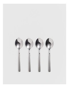 Nolan Teaspoon Set Of 4 in Stainless Steel
