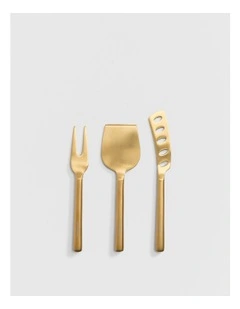 Nolan Cheese Knife Set in Soft Gold