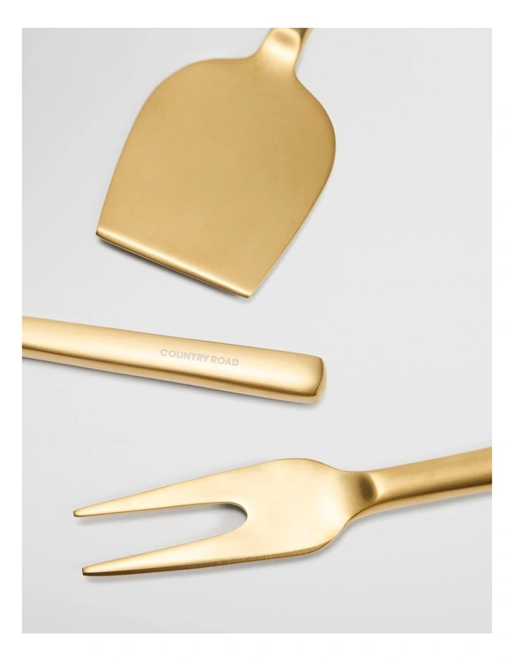 Nolan Cheese Knife Set in Soft Gold image 3