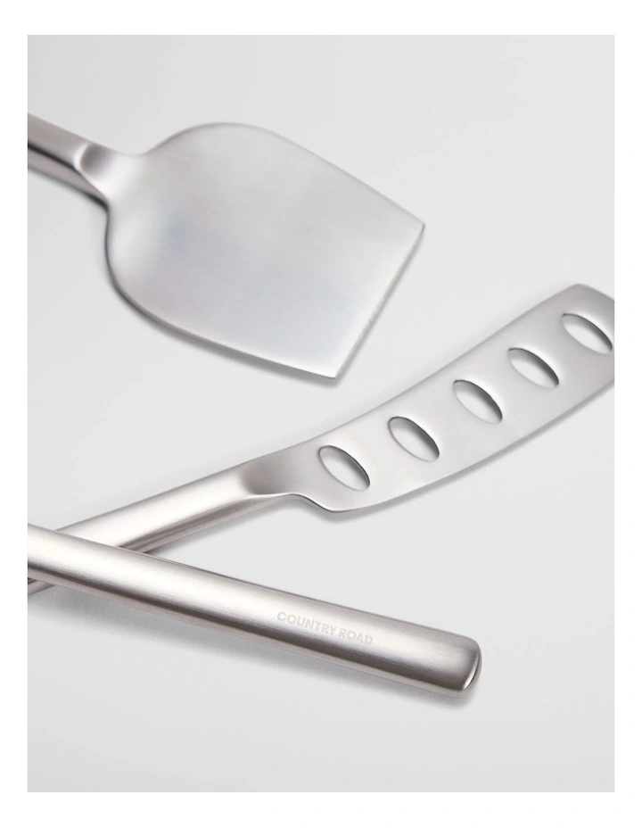 Nolan Cheese Knife Set in Brushed Steel image 2