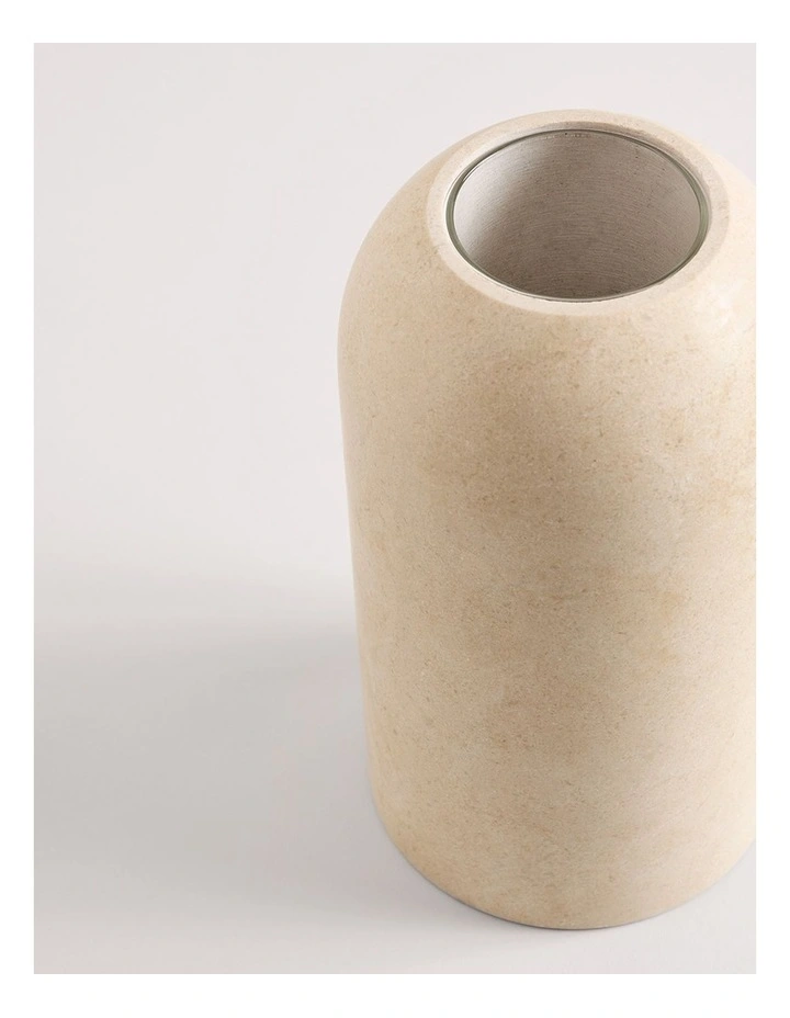 Henley Marble Large Vase in Natural image 3