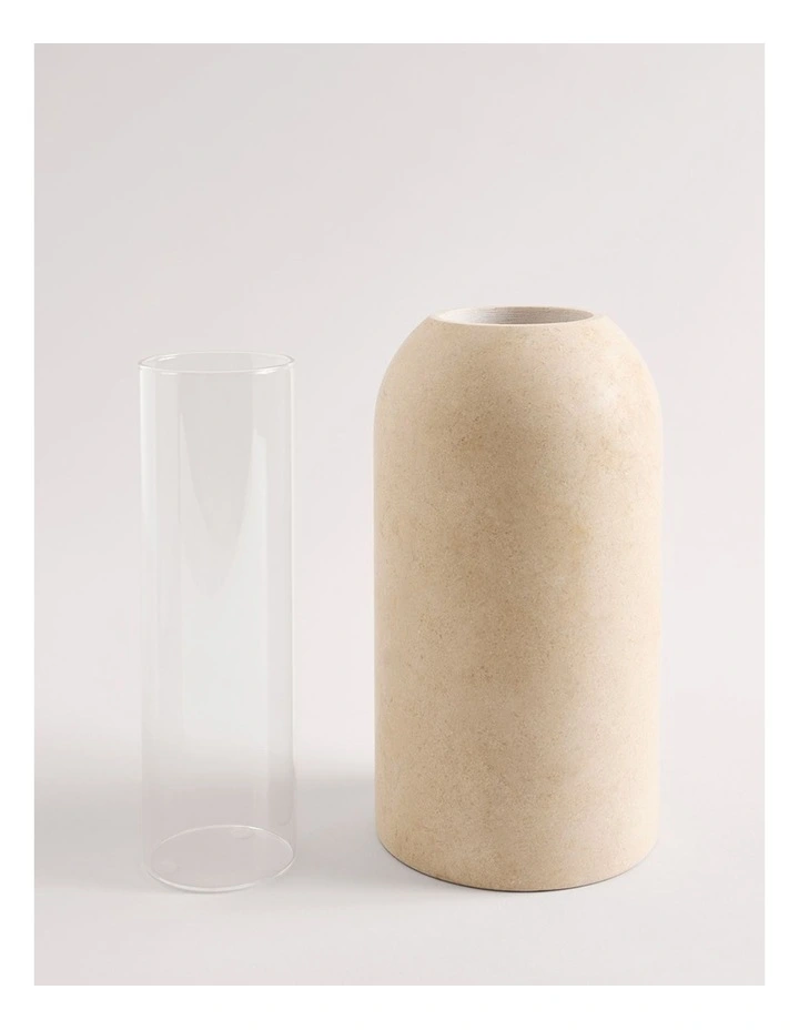 Henley Marble Large Vase in Natural image 4
