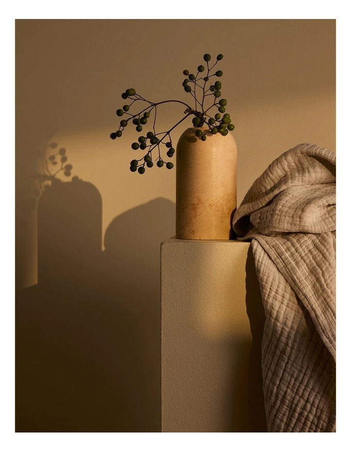 Henley Marble Large Vase in Natural image 6