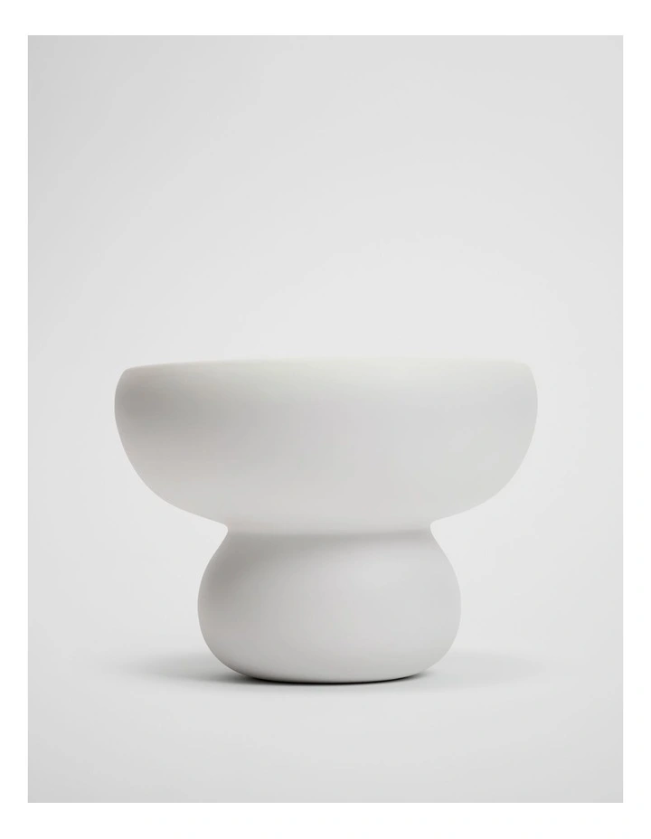 Nero Large Ceramic Decorator Bowl in Snow image 1