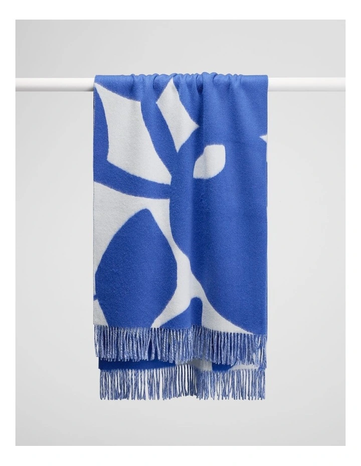 Cr X Julie White Gumnut Throw in Cobalt image 1