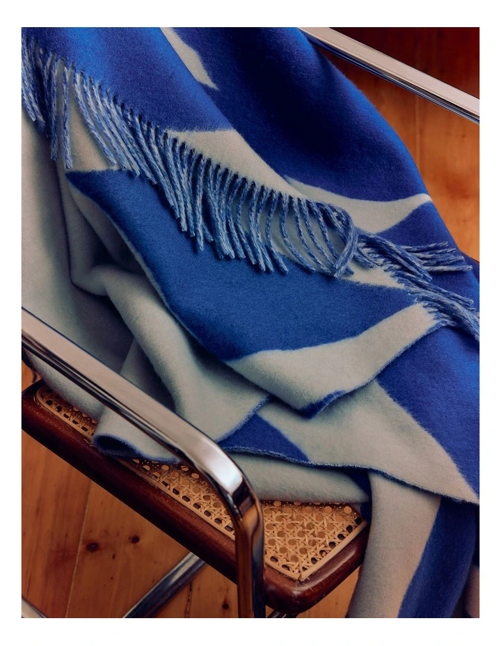 Cr X Julie White Gumnut Throw in Cobalt image 2