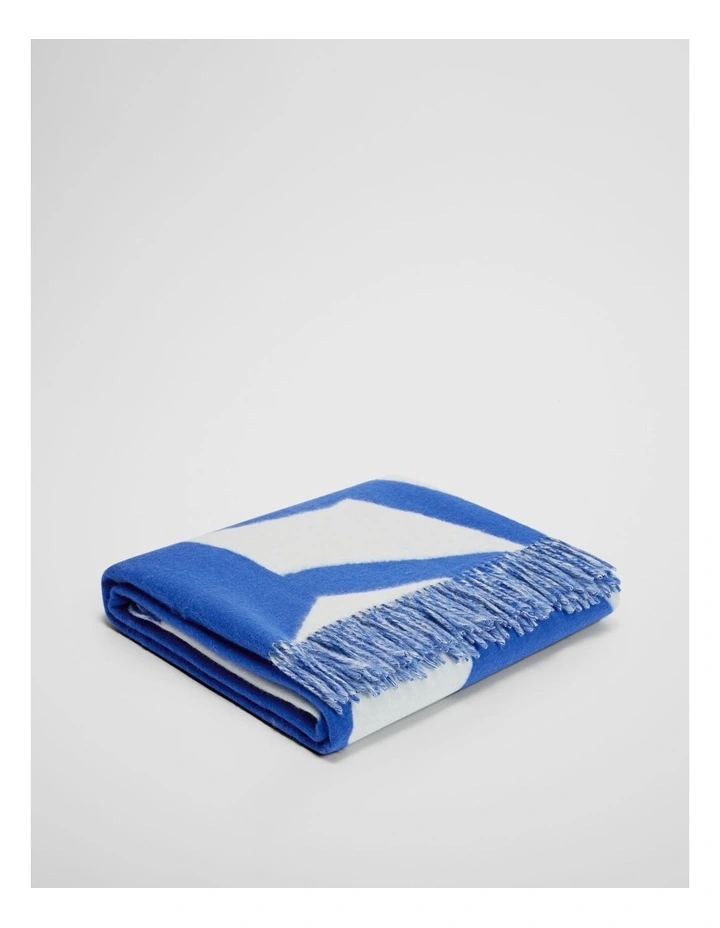 Cr X Julie White Gumnut Throw in Cobalt image 3