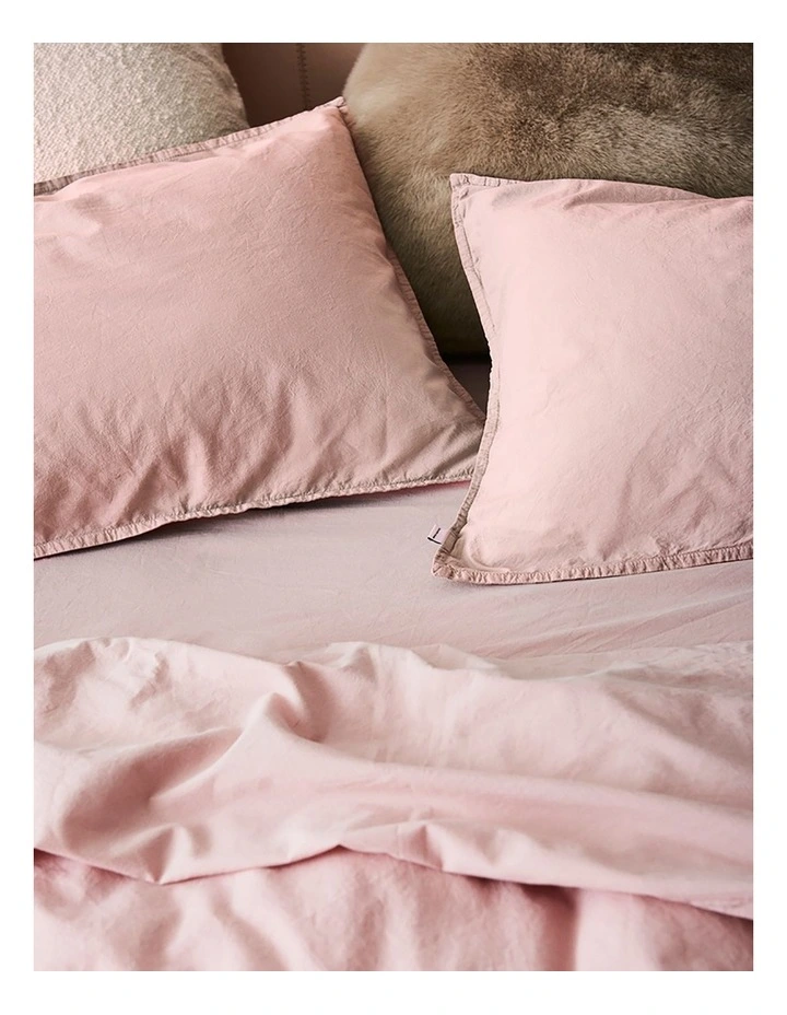 Brae Standard Pillowcase Pair in Rose image 2