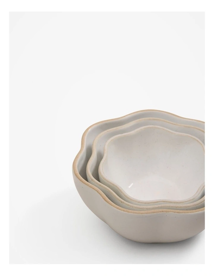 Como Dip Bowl Set in Natural image 3