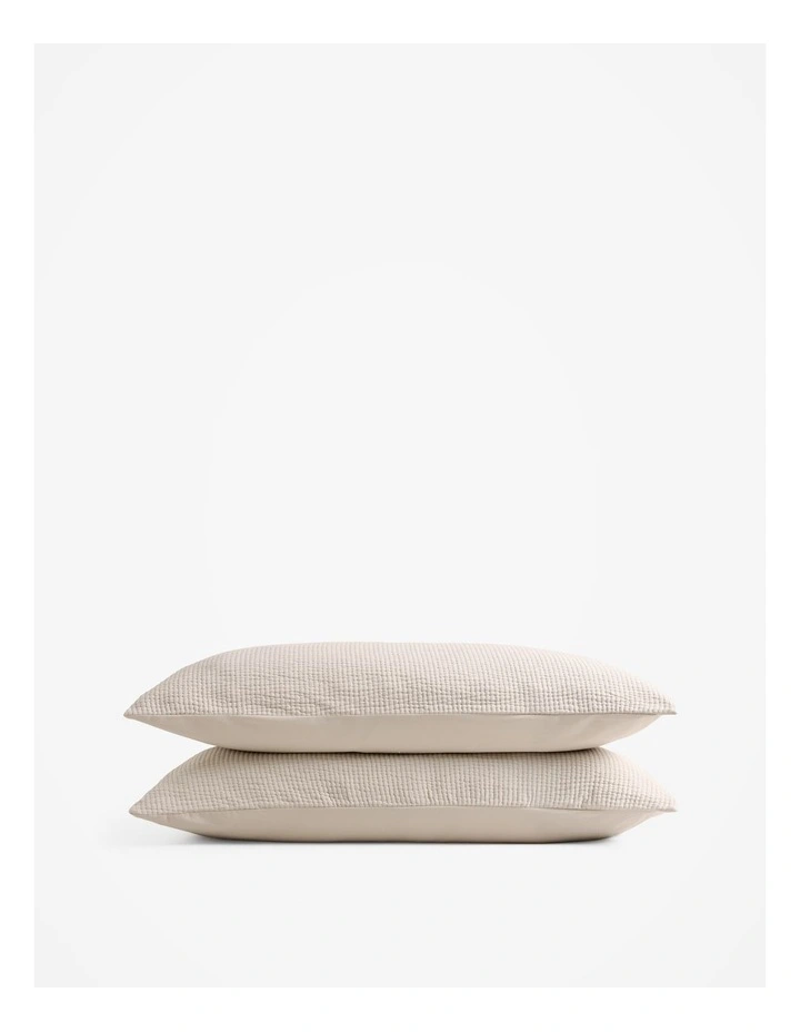 Dakota Standard Pillowcase Pair in Natural image 1