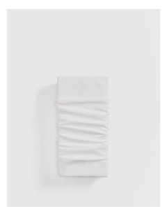Brae Australian Cotton Cot Fitted Sheet in White