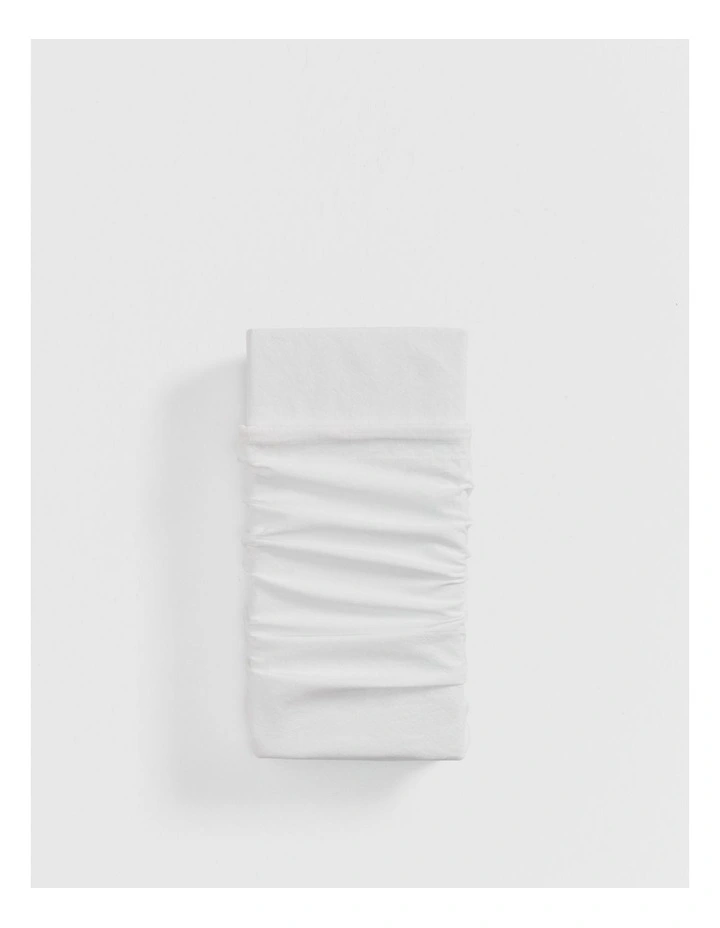 Brae Australian Cotton Cot Fitted Sheet in White image 1