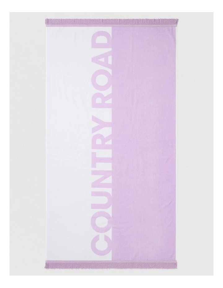 Kos Australian Cotton Beach Towel in Wisteria image 1