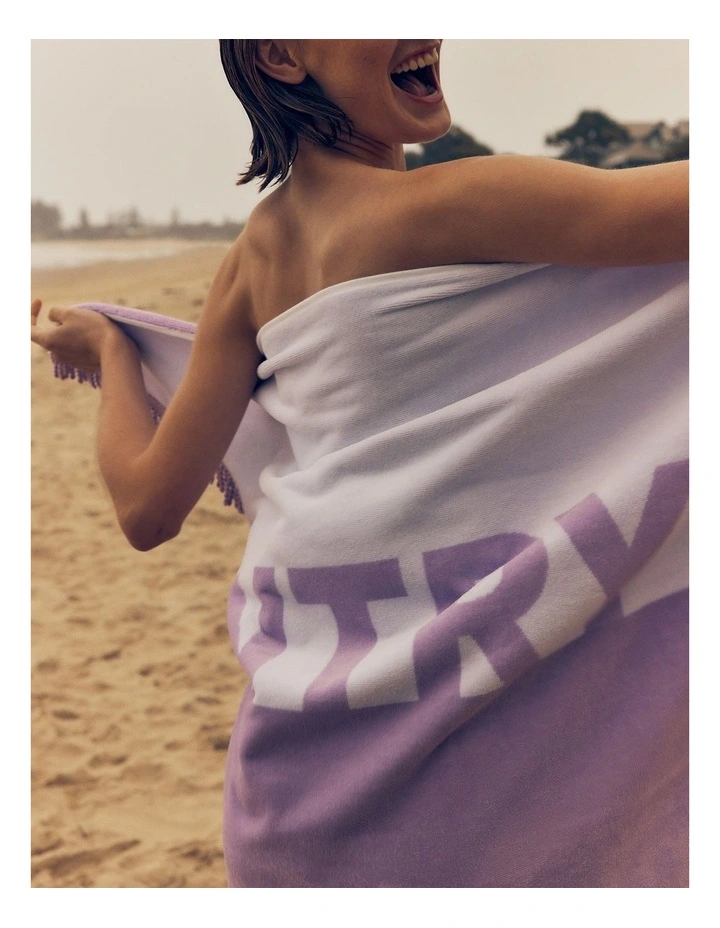 Kos Australian Cotton Beach Towel in Wisteria image 2