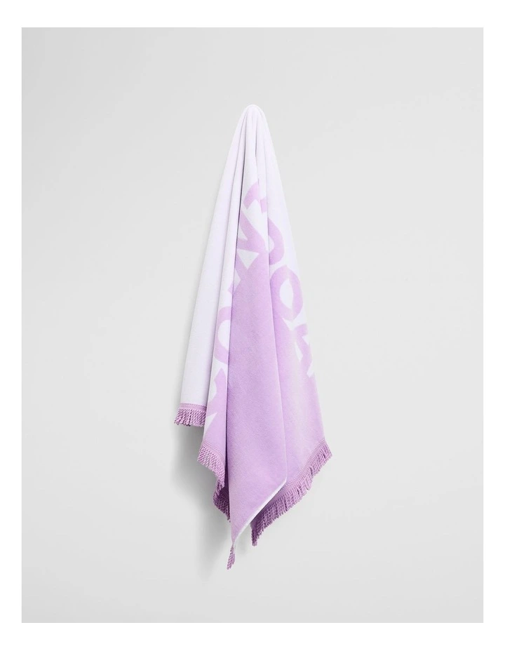 Kos Australian Cotton Beach Towel in Wisteria image 4