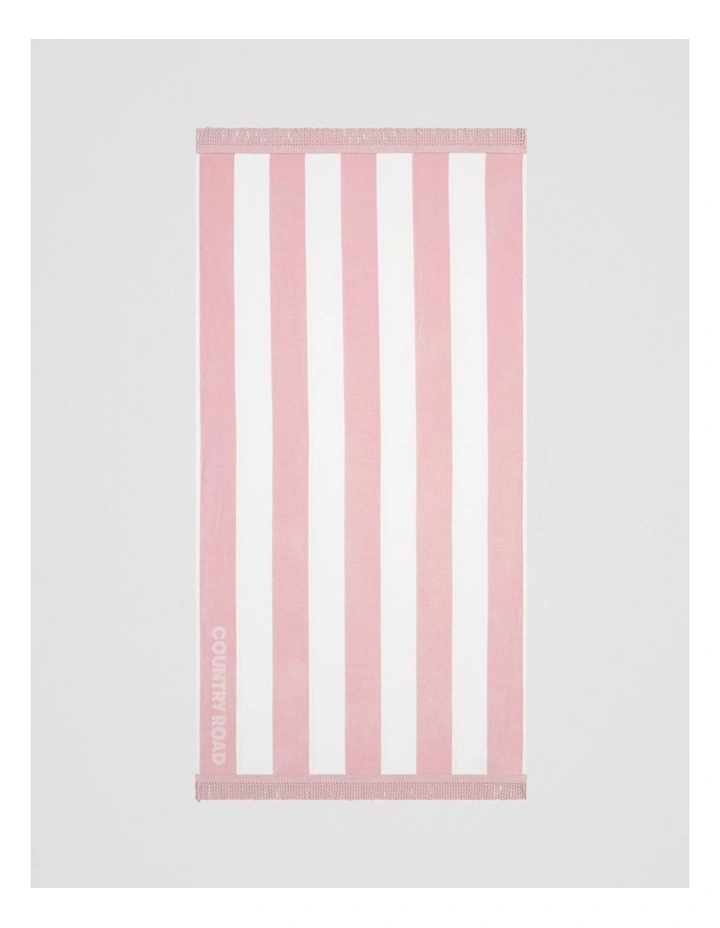Beau Australian Cotton Small Beach Towel in Soft Musk image 1