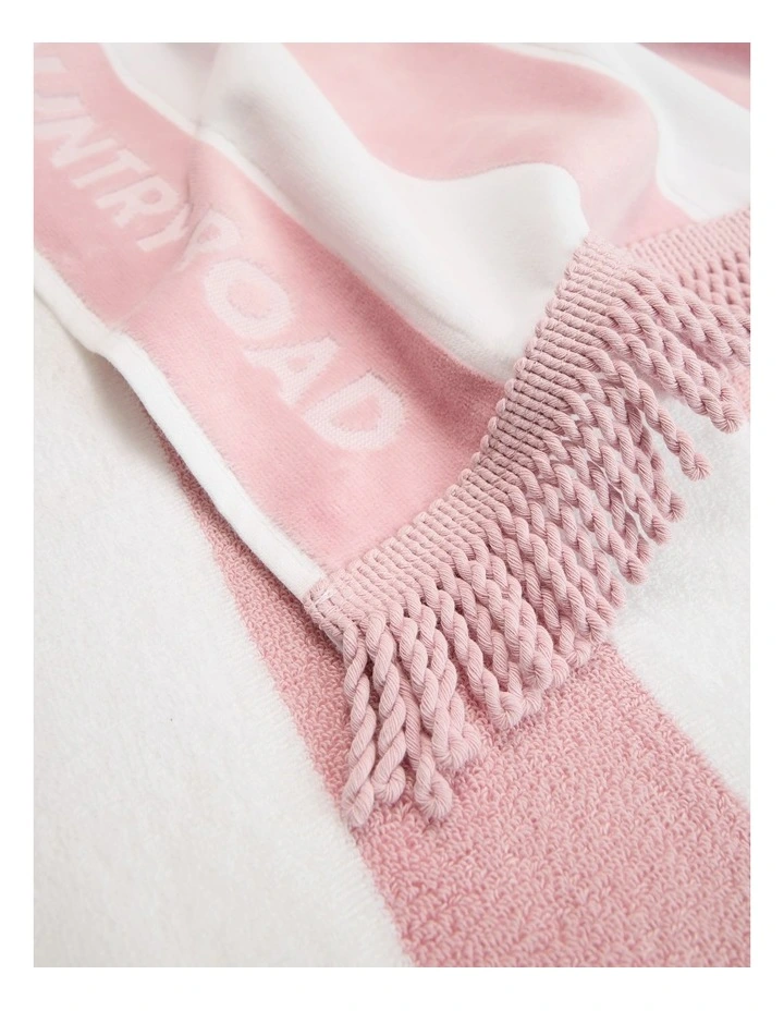 Beau Australian Cotton Small Beach Towel in Soft Musk image 2