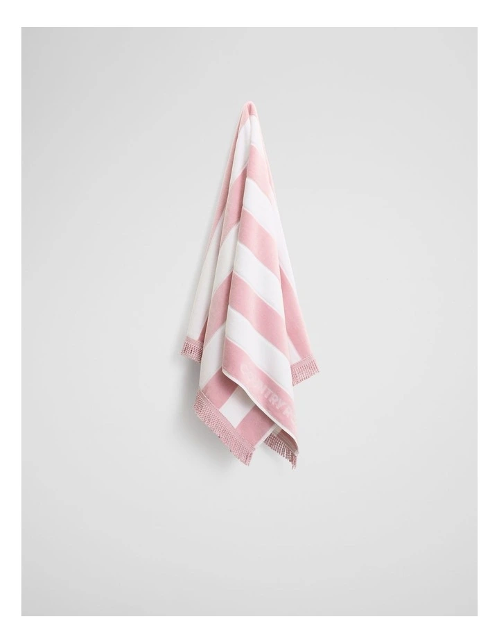 Beau Australian Cotton Small Beach Towel in Soft Musk image 3